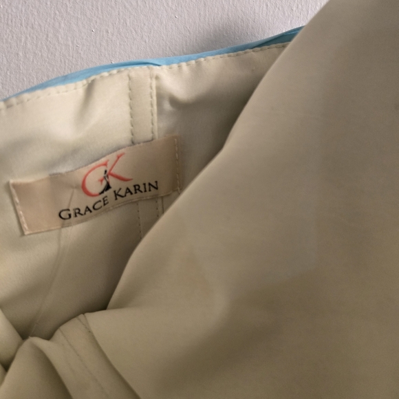 Grace Karin Floor Length Fairy Evening /Fomal Sheer Gown Size 20 Blue - Picture 8 of 15